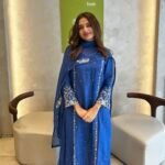 Crepe silk salwar suit